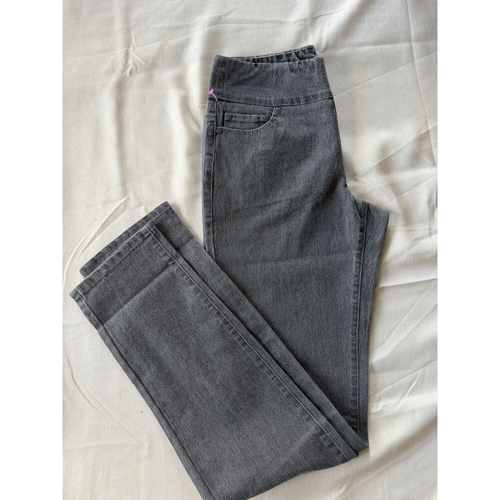Chadwicks Women’s Gray Medium Wash High-Rise Straight Leg Stretch Jeans 6 Tall